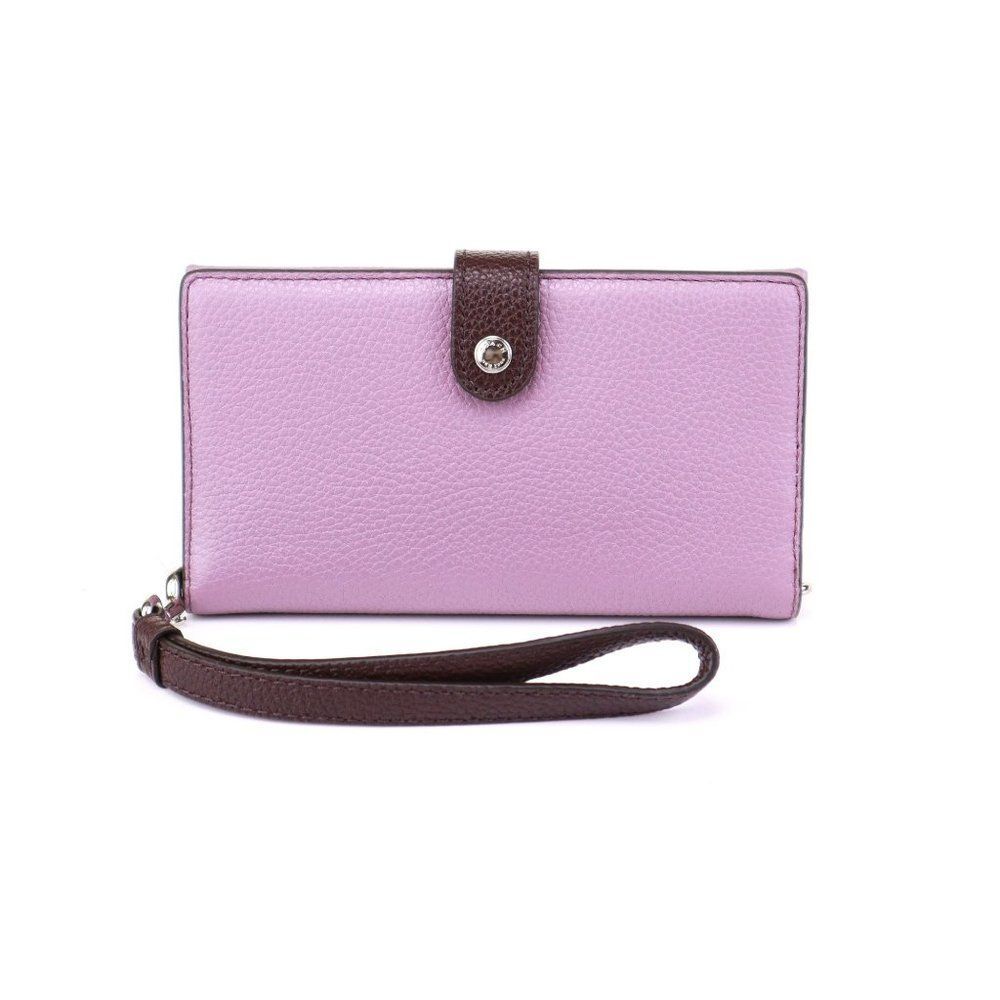 NWT Coach Leather Compact Wallet in Jasmine $195